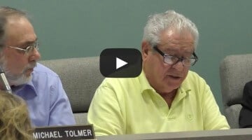 Councilman Nino Petrocelli Sr. conductions October's council meeting