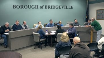 Bridgeville resident Jay Speck speaks at the December 11, 2017 borough council meeting.