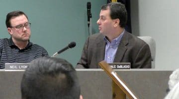 Bridgeville Mayor Pat DeBlasio discusses budget issues at the Dec. 11, 2017 council meeting