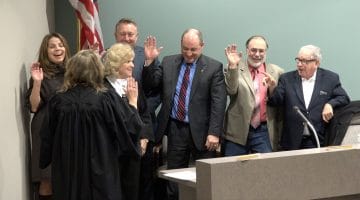 Bridgevillle Borough officials are sworn into office on Jan. 2, 2018