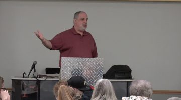 A discussion of Benjamin Franklin at the March 2019 Bridgeville Historical Society Presentation