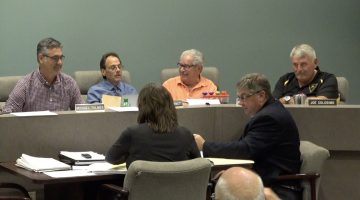 Bridgeville Borough Councilmembers discuss engineering issues at the September 2019 council meeting.